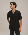 Camisa Satinada Blanca,NEGRO P1